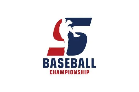 Letter S with Baseball Logo Design. Vector Design Template Elements for Spo.. イラスト素材