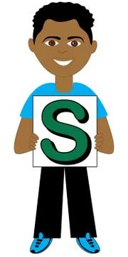 Letter S Boy Stock Illustration