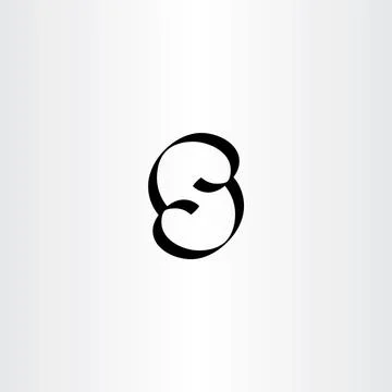 Letter s calligraphy vector icon logo Stock-Illustration