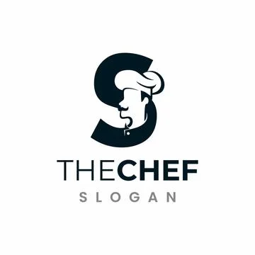 Letter S Chef Logo , Initial Restaurant Cook Vector Design Stock Illustration