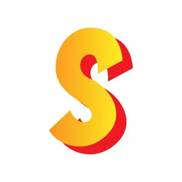 Letter s, comic style typeface with transparent background Stock Illustration