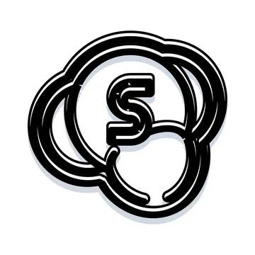 Letter s creating an abstract circle design logo Stock Illustration