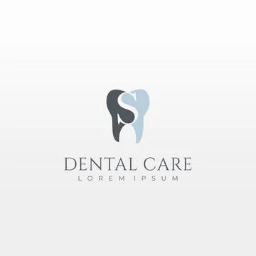 Letter S Dental Tooth Logo Design Stock Illustration