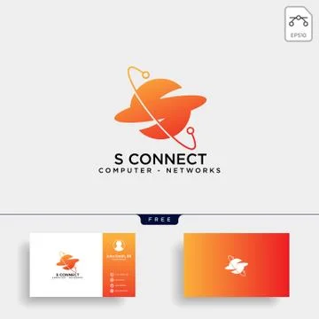 Letter S digital globe network logo template vector illustration icon element Stockillustratie