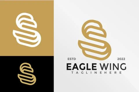 Letter S Eagle Logo Design Vector illustration template イラスト素材