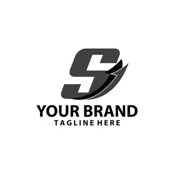 Letter S font monogram arrow shadow logo design vector Illustrazione stock