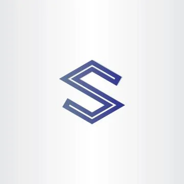Letter s geometrical vector icon Stock Illustration