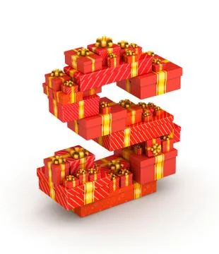 Letter S from gifts Illustrazione stock