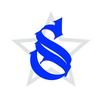 Letter S, in the Gothic style. Vector. Alphabet. The symbol is isolated on a Stock Illustration