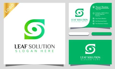 Letter S Green Leaf Monogram Logo Design Vector Illustration Template. modern Stockillustratie