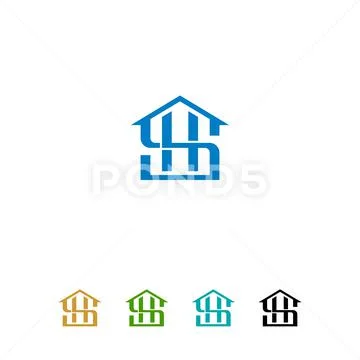 Creative SH Logo Icon Design Stock Vector - Illustration of design,  creative: 170826988