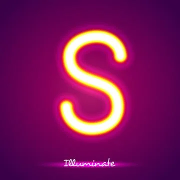 The letter s illumination Stock Illustration