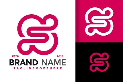 Letter S infinity initials monogram logo vector icon illustration Stock Illustration