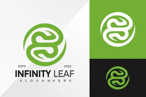 Letter S Infinity Leaf Logo Design Vector illustration template Stock Illustration