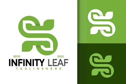 Letter S Infinity Leaf Logo Design, brand identity logos vector, modern logo, Stock Illustration