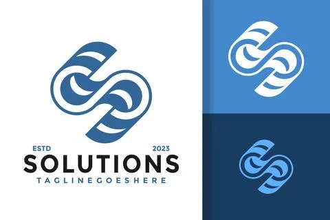 Letter S infinity logo design vector symbol icon illustration Stock Illustration