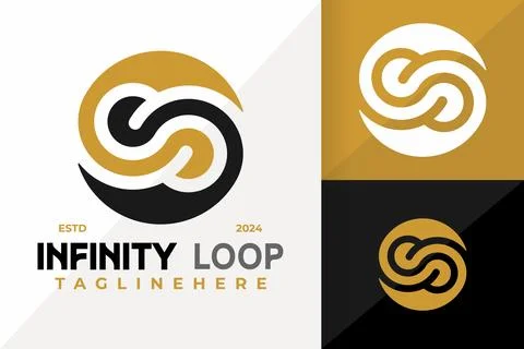 Letter S Infinity Loop Logo Icon Vector Design. Creative simple logos desig.. Stock Illustration
