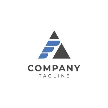 The letter A's initials logo is combined with a modern and strong wing icon 1 Stock Illustration