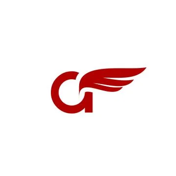 The letter A's initials logo is combined with a modern and strong wing icon 2 Stock Illustration