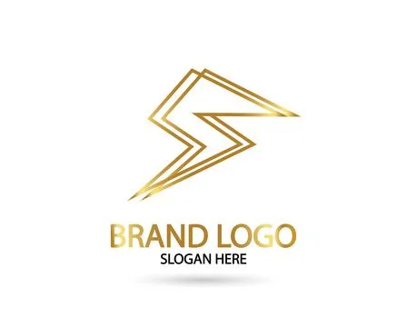 Letter S Linked Monogram in gold Logotype. Vector logo Illustrazione stock