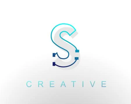 Letter S logo design Illustrazione stock