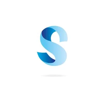 Letter S logo. Design template elements, curved lines, ribbon Illustrazione stock