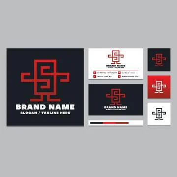 Letter S logo design template. Illustrazione stock