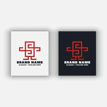 Letter S logo design template. Illustrazione stock