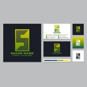 Letter S logo design template. Illustrazione stock