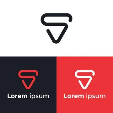 Letter S logo design vector template elements, S font icon monogram. Stock Illustration