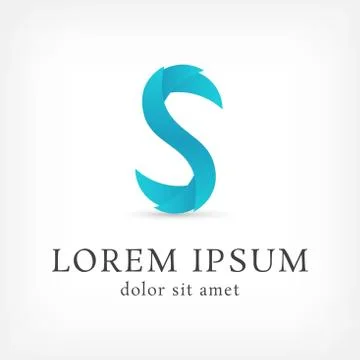 Letter s logo layer design template Illustrazione stock