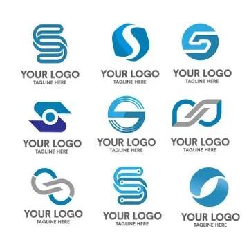 Letter s logo set Stock Illustration