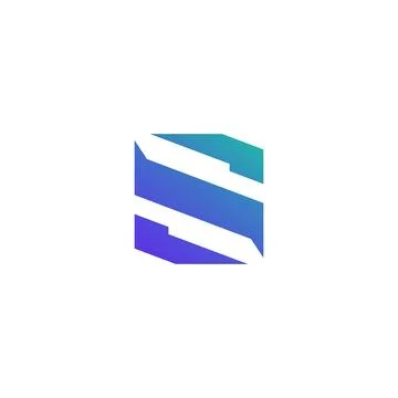 Letter s logo suitable for mechanical and electronics fields. Vector Stock Illustration