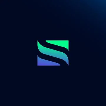 Letter s logo suitable for mechanical and electronics fields. Vector Illustrazione stock