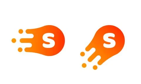 Letter S logo template of abstract liquid bubble shape for modern company. Ve Stock-Illustration