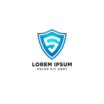 Letter s logo template with shield concept vector illustration icon element Stock Illustration