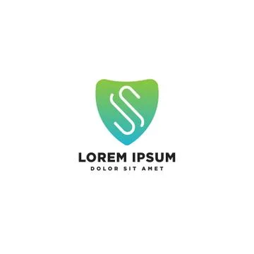 Letter s logo template with shield concept vector illustration icon element Stock Illustration