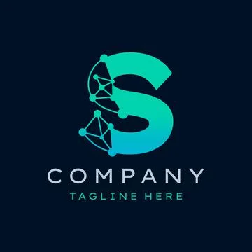 Letter S Molecule Logo, Bio tech Connect Dots Science Technology Logo Design  Stock Illustration