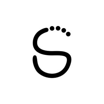 Letter s motion dots line simple logo vector Illustrazione stock