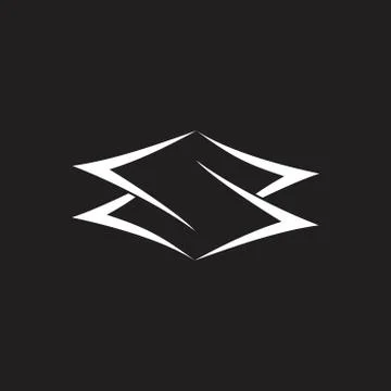 Letter s negative space logo vector Stock Illustration