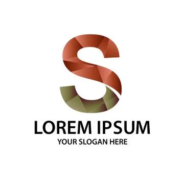 Letter S with polygonal style Stock Illustration
