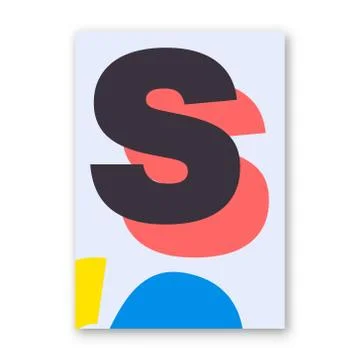 Letter S poster Stock Illustration