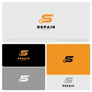 Letter s repair logo vector icon illustration Stock Illustration