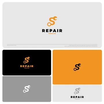Letter s repair logo vector icon illustration Stock Illustration