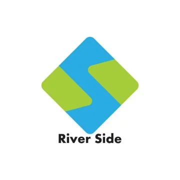 Letter s river shape logo vector Illustrazione stock