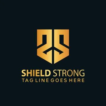 Letter S Shield Guard Creative Logo Design Vector Illustration Template 스톡 일러스트