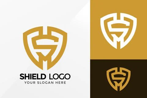 Letter S Shield Logo Design, Brand Identity logos vector, modern logo, Logo D 스톡 일러스트