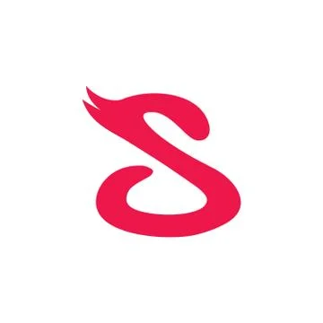 Letter s simple bird shape logo vector Stock Illustration