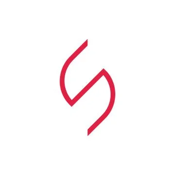 Letter s simple geometric thin line logo vector Stock-Illustration
