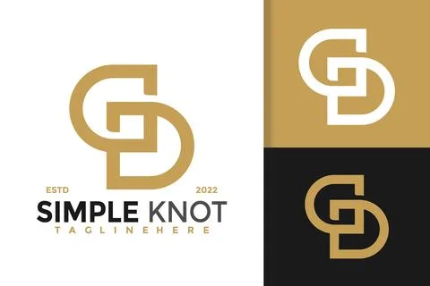 Letter S Simple Knot Creative Logo Design Vector Template 스톡 일러스트